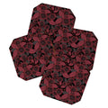 Mirimo Dark Red Romance Coaster Set