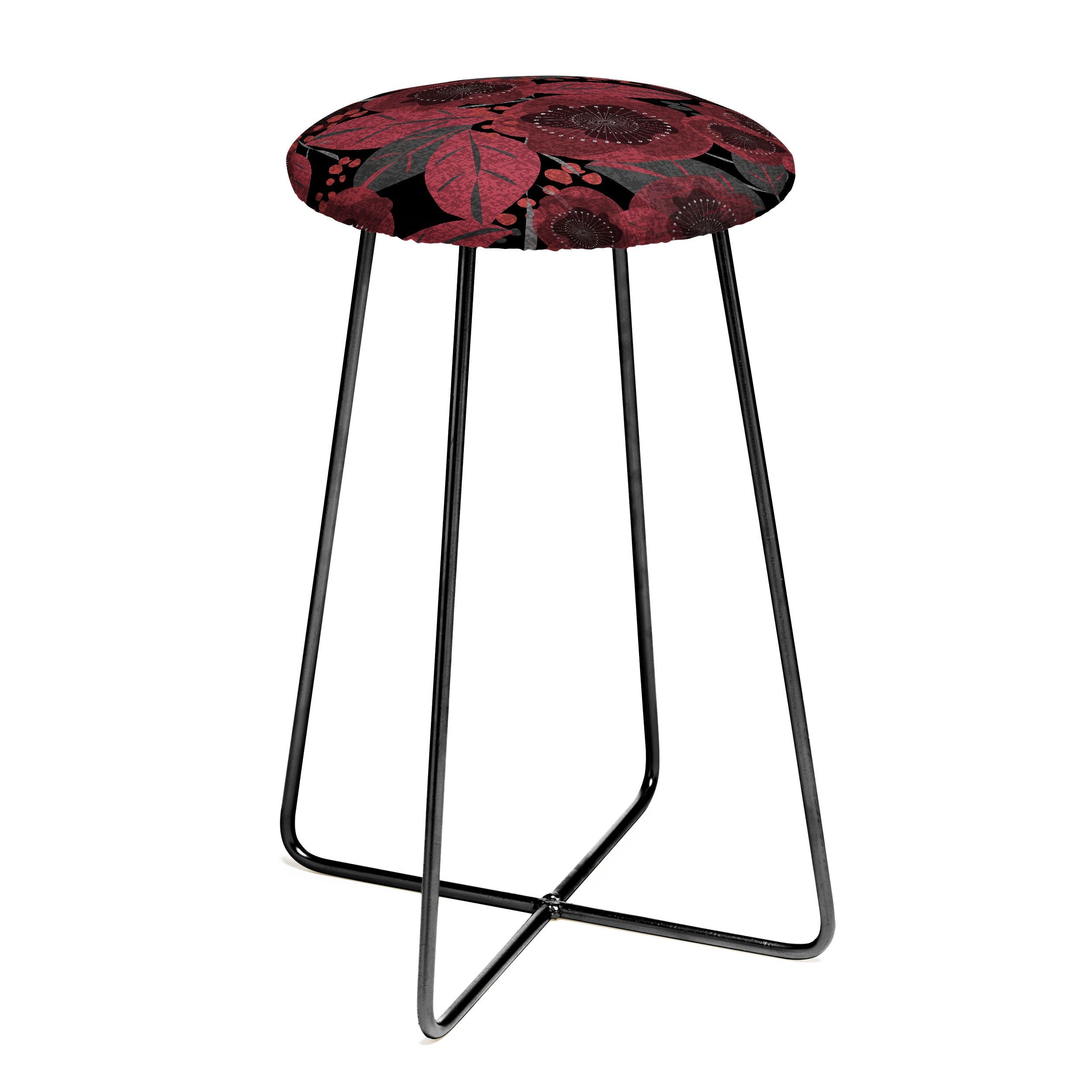 Mirimo Dark Red Romance Counter Stool