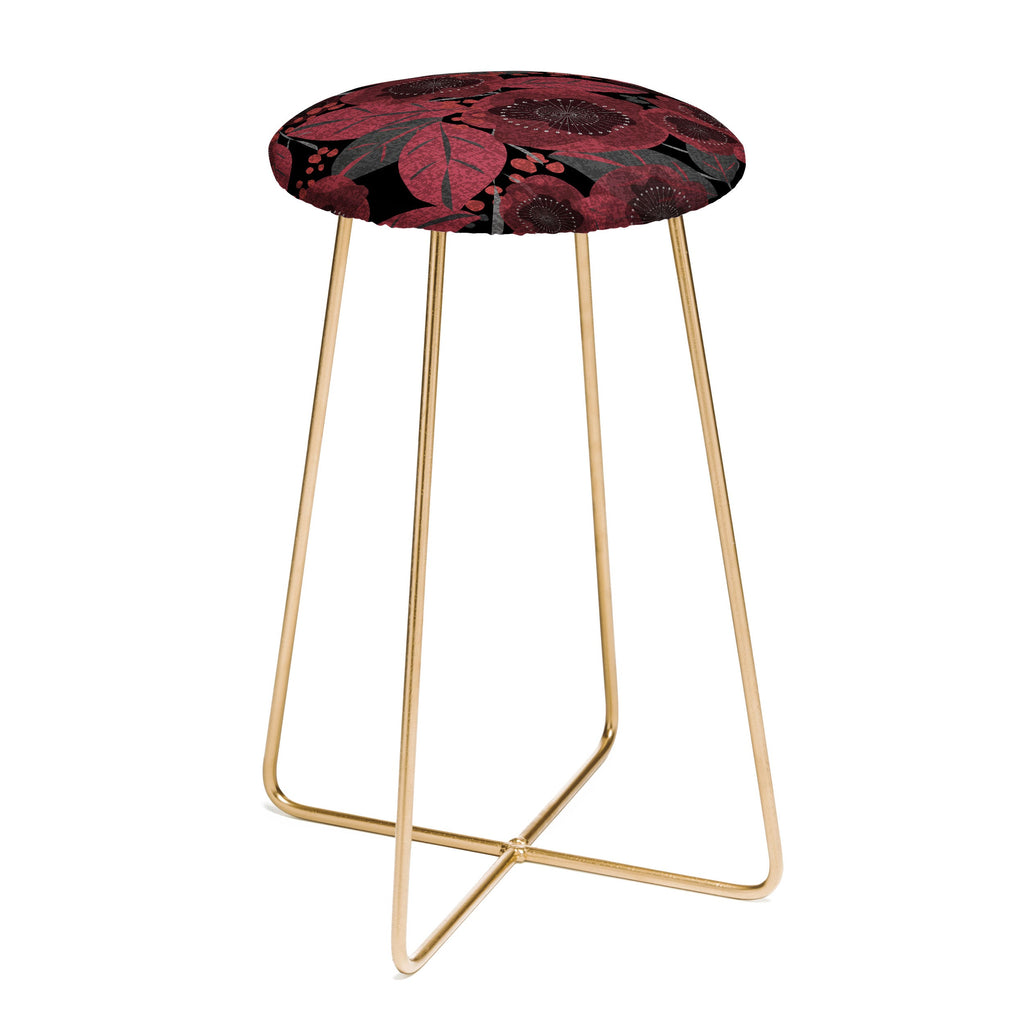 Mirimo Dark Red Romance Counter Stool