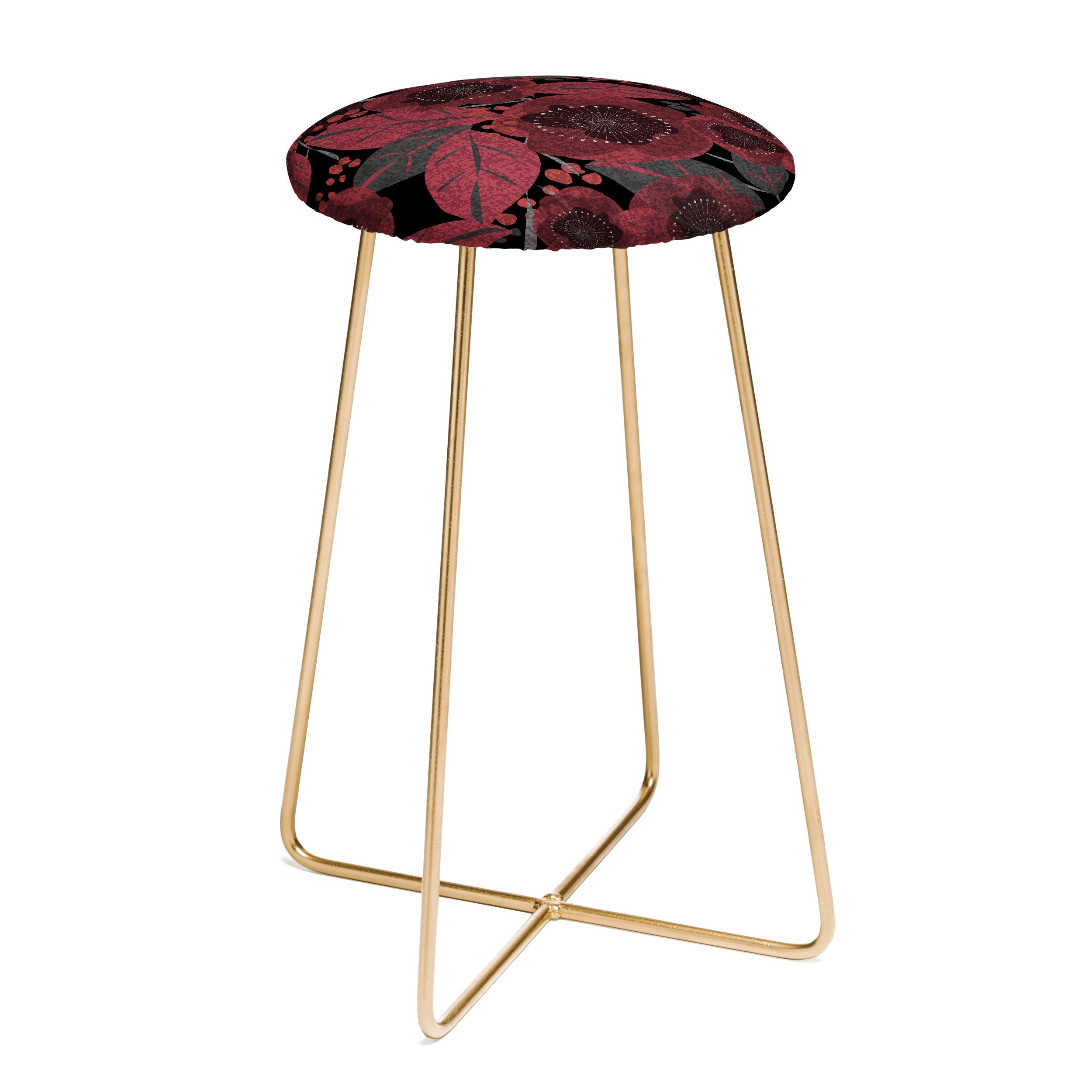 Mirimo Dark Red Romance Counter Stool