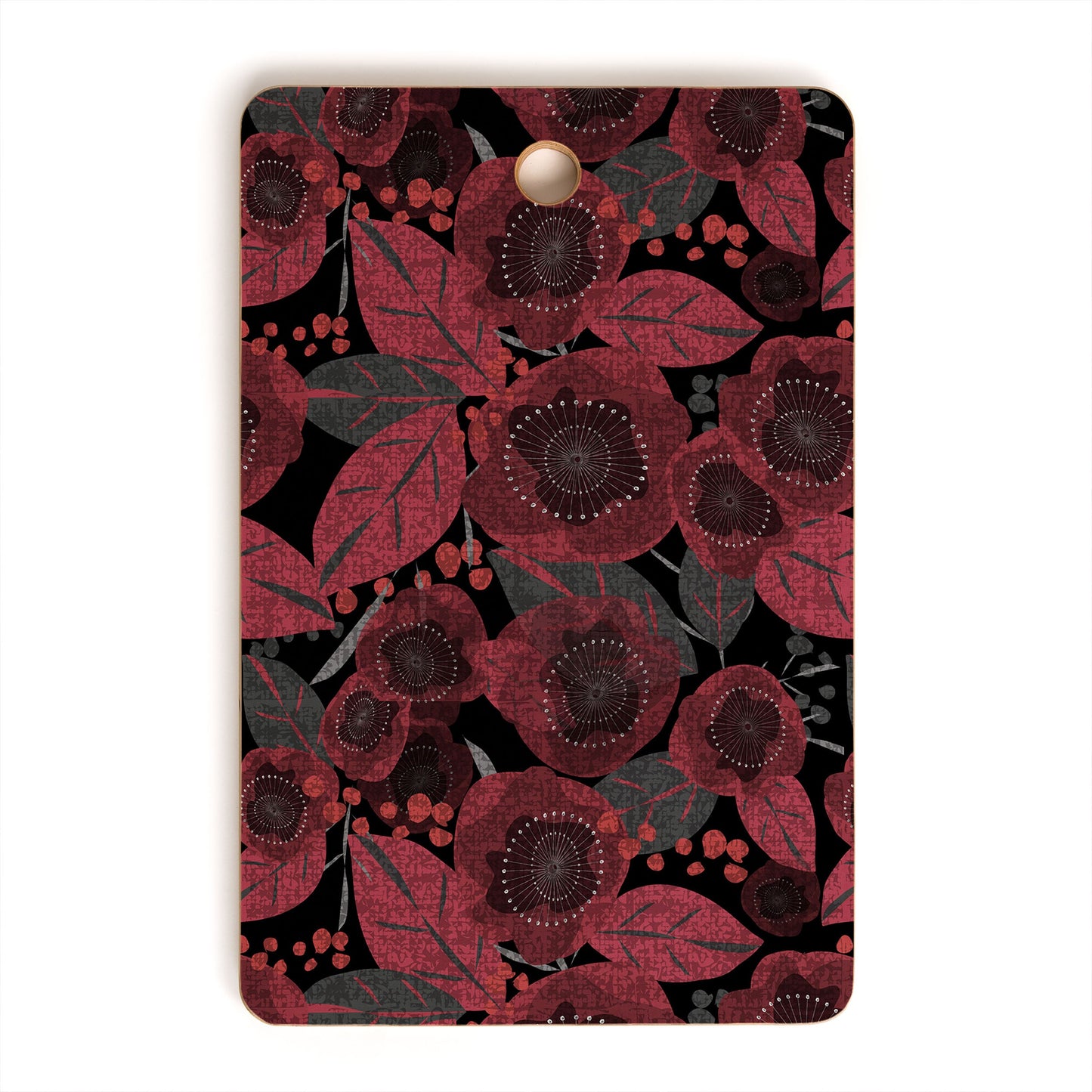 Mirimo Dark Red Romance Cutting Board Rectangle