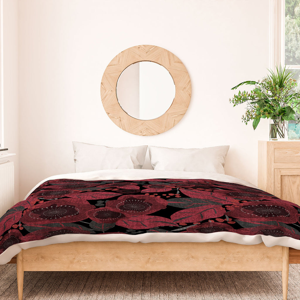 Mirimo Dark Red Romance Duvet Cover