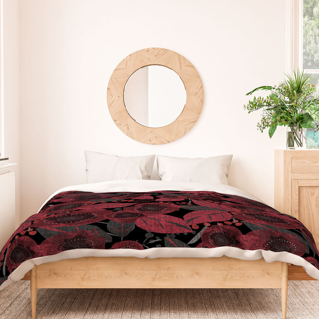 Mirimo Dark Red Romance Duvet Cover