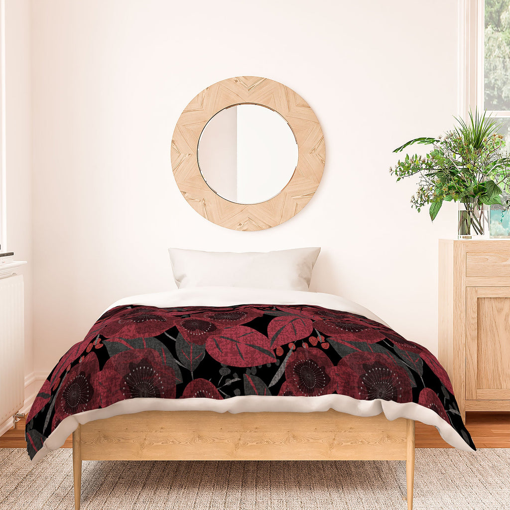 Mirimo Dark Red Romance Duvet Cover