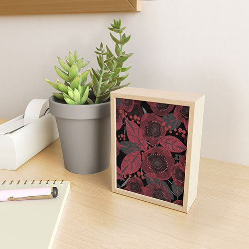 Mirimo Dark Red Romance Framed Mini Art Print
