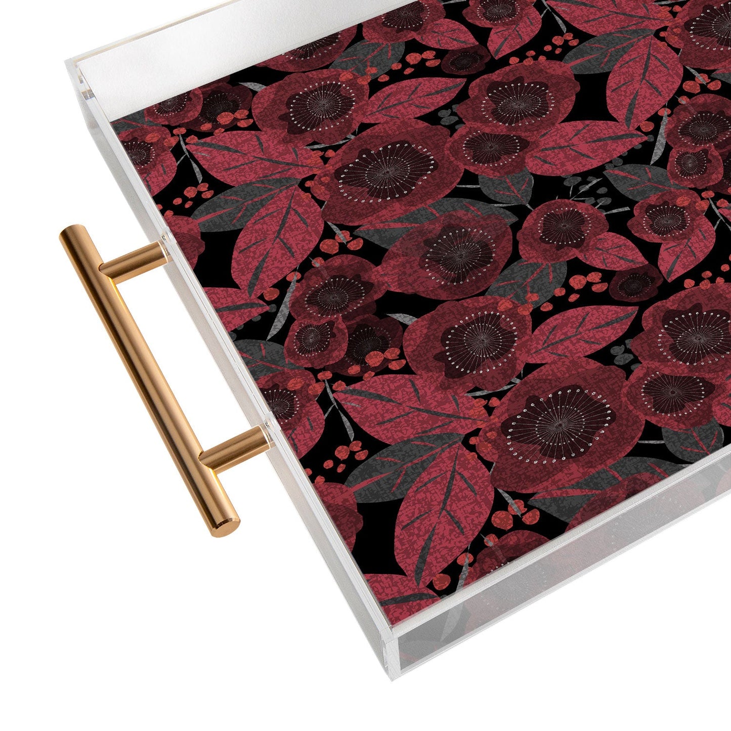 Mirimo Dark Red Romance Acrylic Tray
