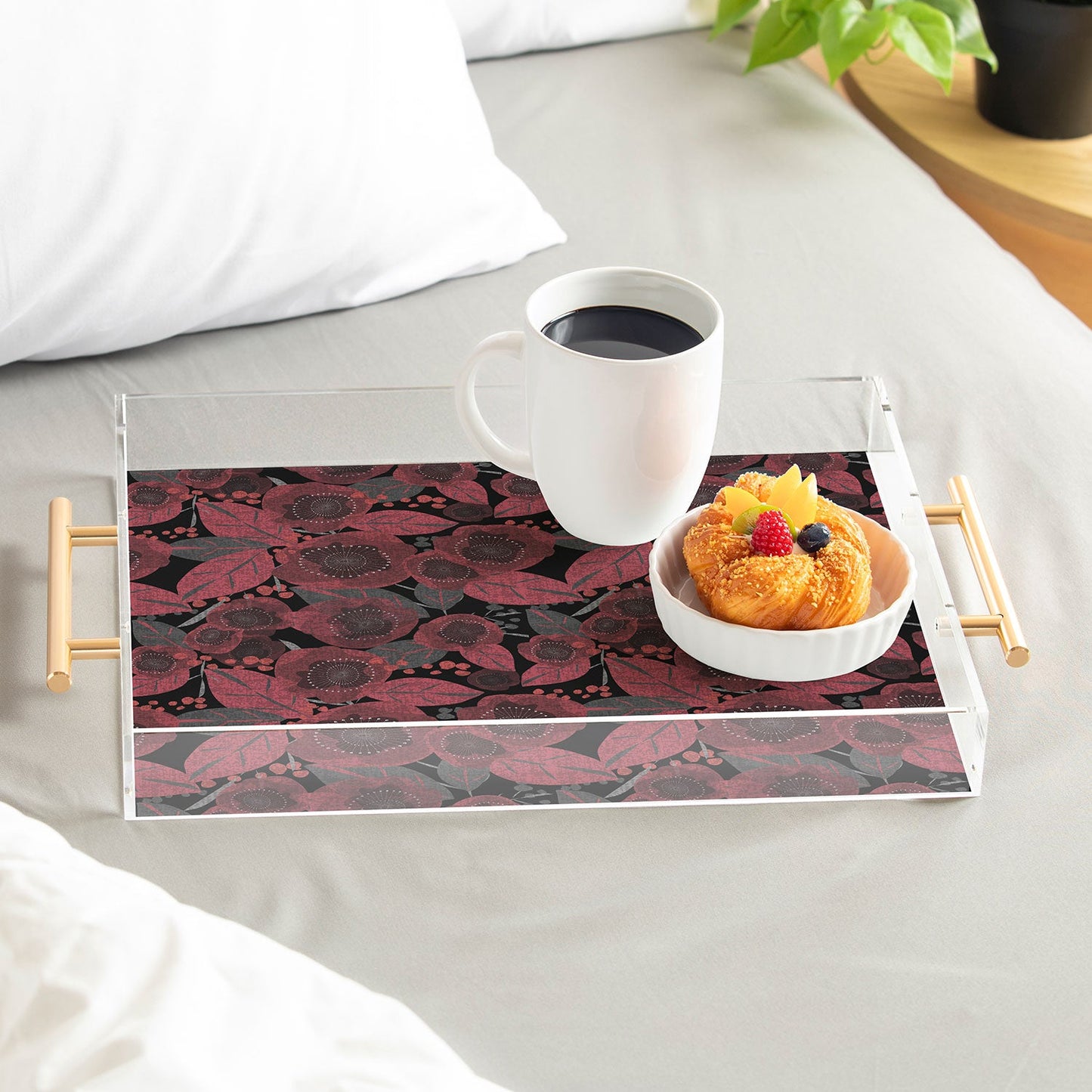Mirimo Dark Red Romance Acrylic Tray