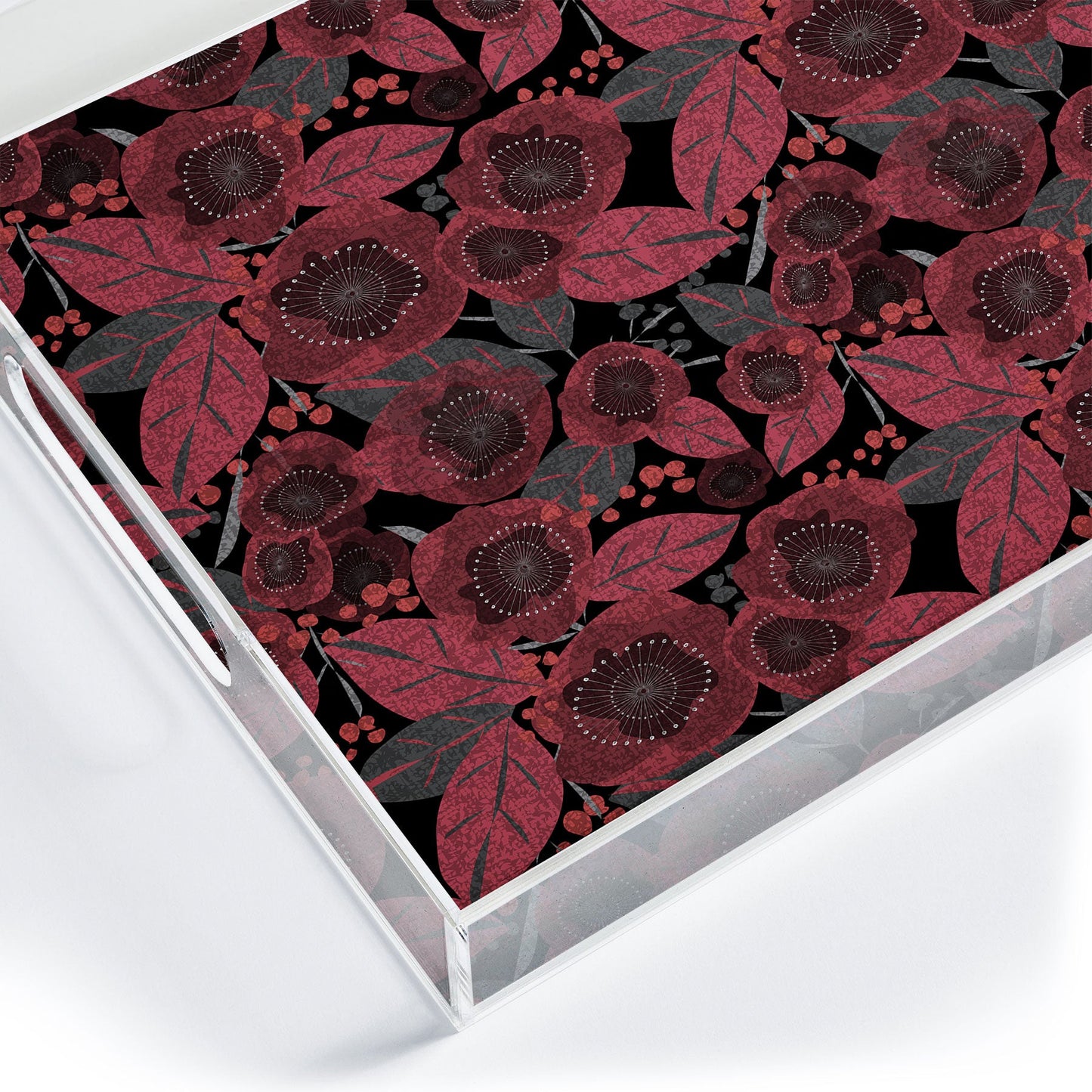 Mirimo Dark Red Romance Acrylic Tray