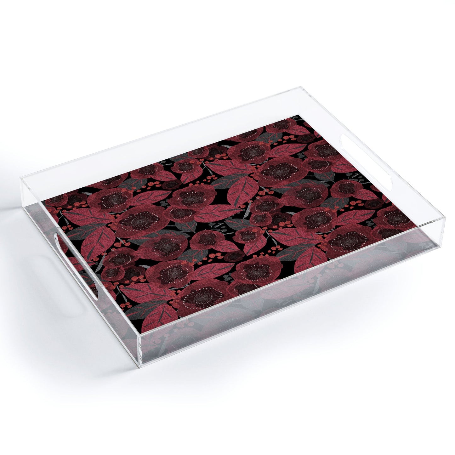 Mirimo Dark Red Romance Acrylic Tray