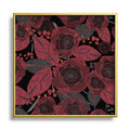 Mirimo Dark Red Romance Square Metal Framed Art Print