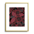 Mirimo Dark Red Romance Metal Framed Art Print