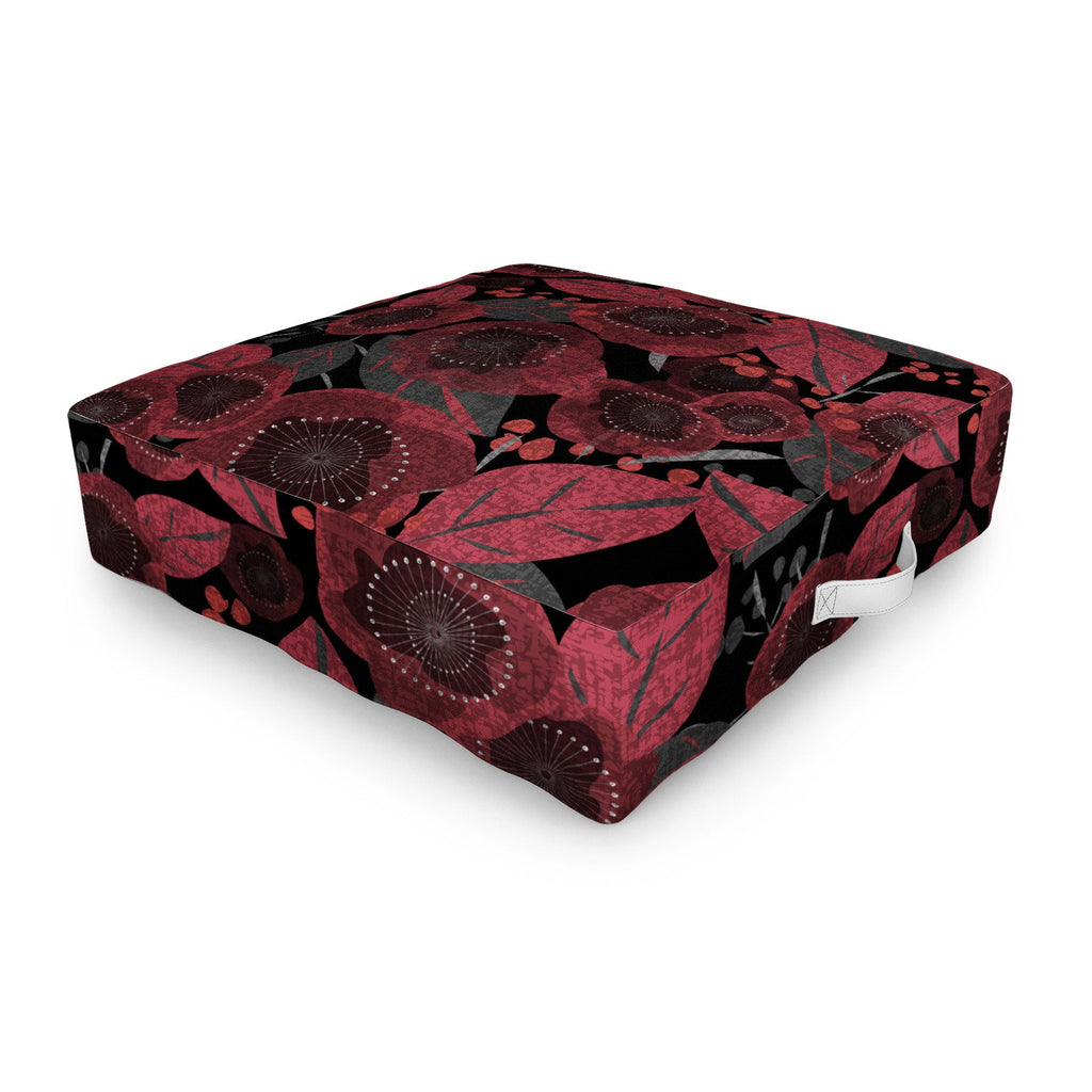 Mirimo Dark Red Romance Outdoor Floor Cushion