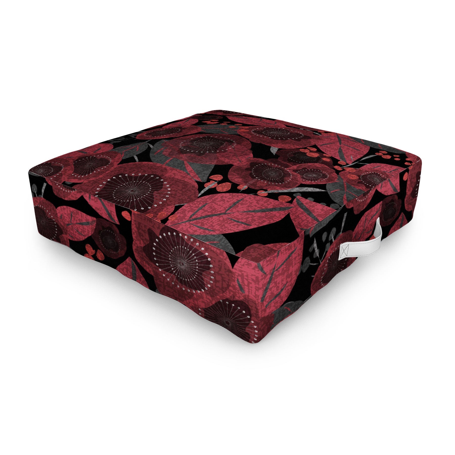 Mirimo Dark Red Romance Outdoor Floor Cushion