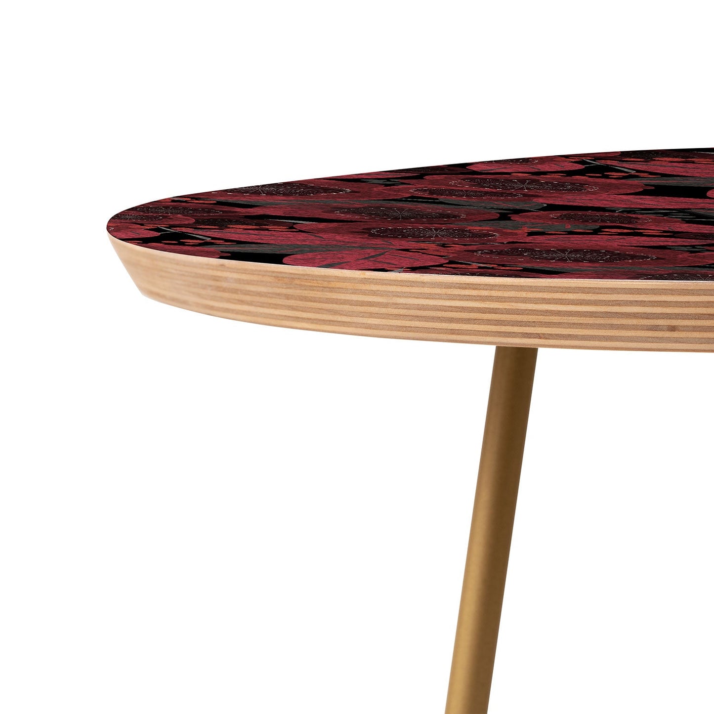Mirimo Dark Red Romance Round Side Table
