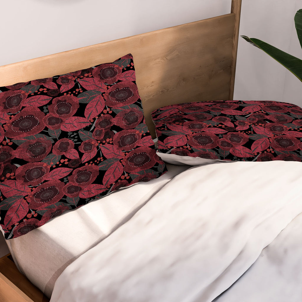 Mirimo Dark Red Romance Pillow Shams