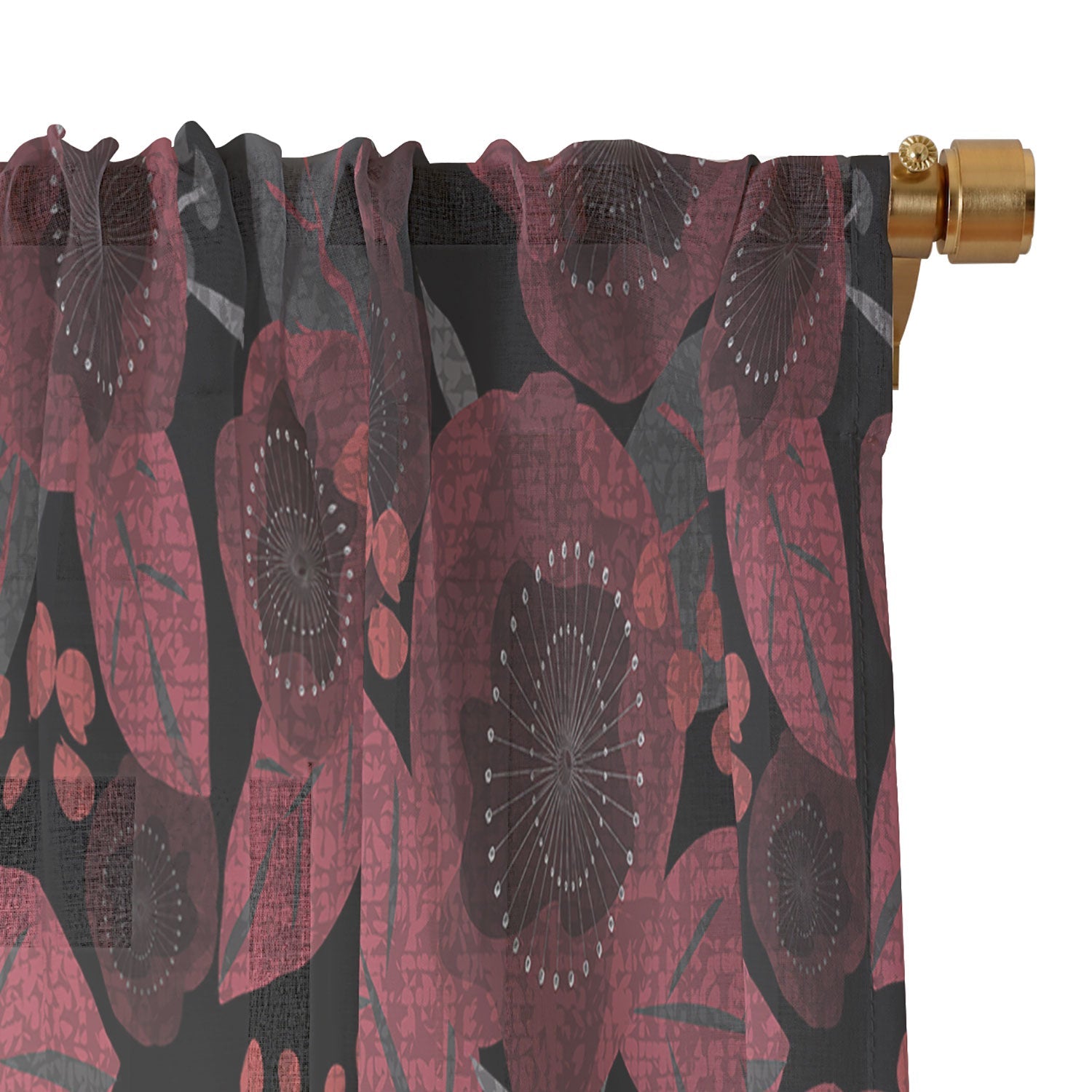 Mirimo Dark Red Romance Sheer Non Repeat