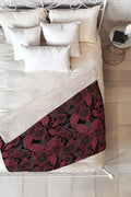 Mirimo Dark Red Romance Fleece Throw Blanket