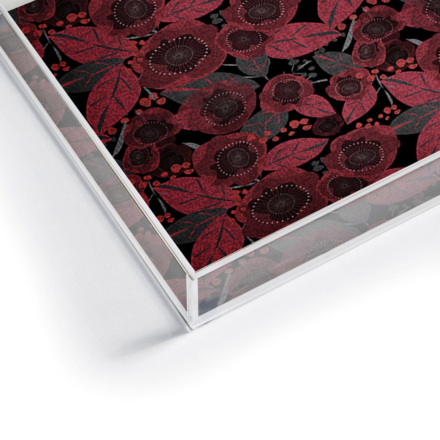 Mirimo Dark Red Romance Acrylic Tray