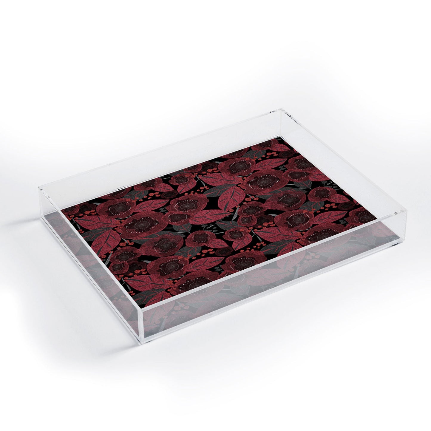 Mirimo Dark Red Romance Acrylic Tray