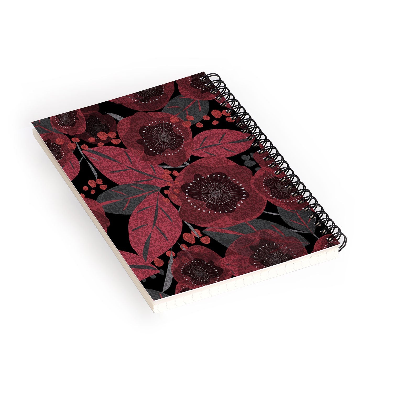 Mirimo Dark Red Romance Spiral Notebook