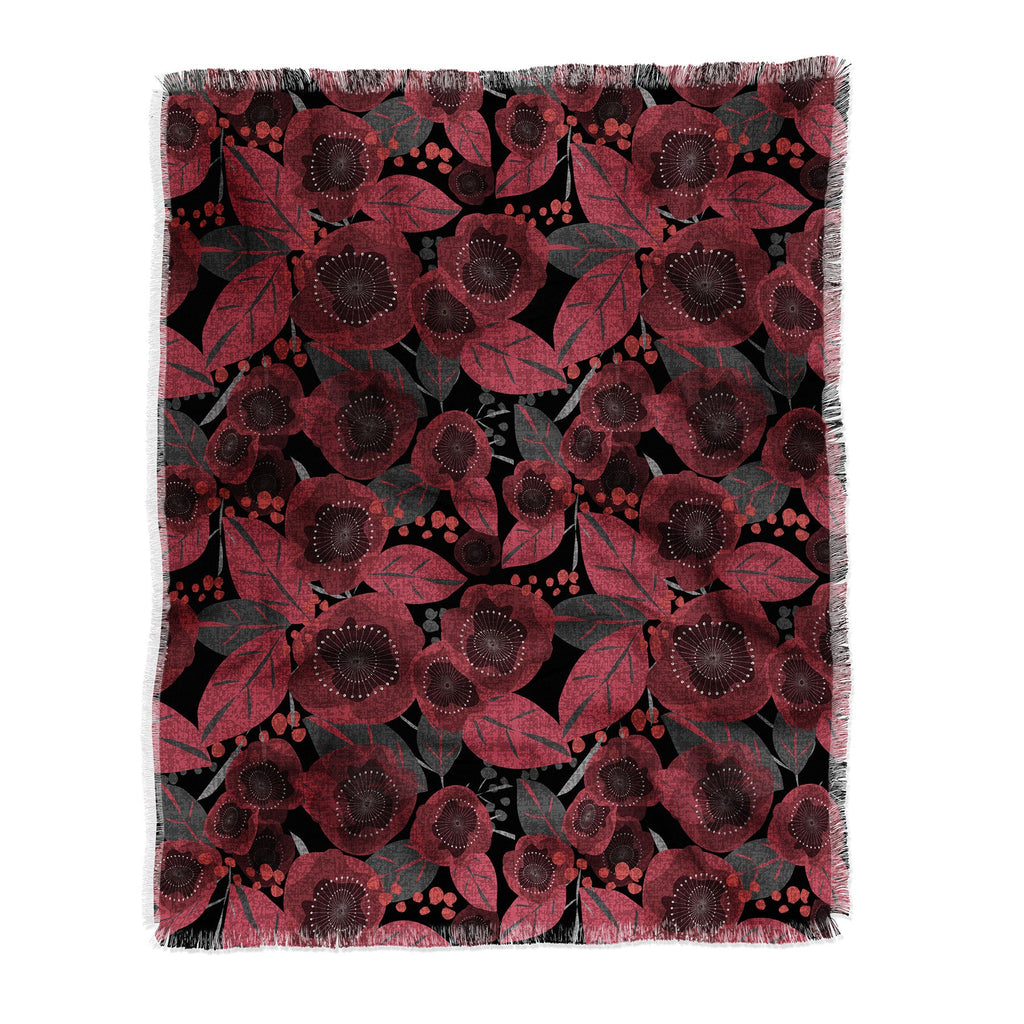 Mirimo Dark Red Romance Throw Blanket