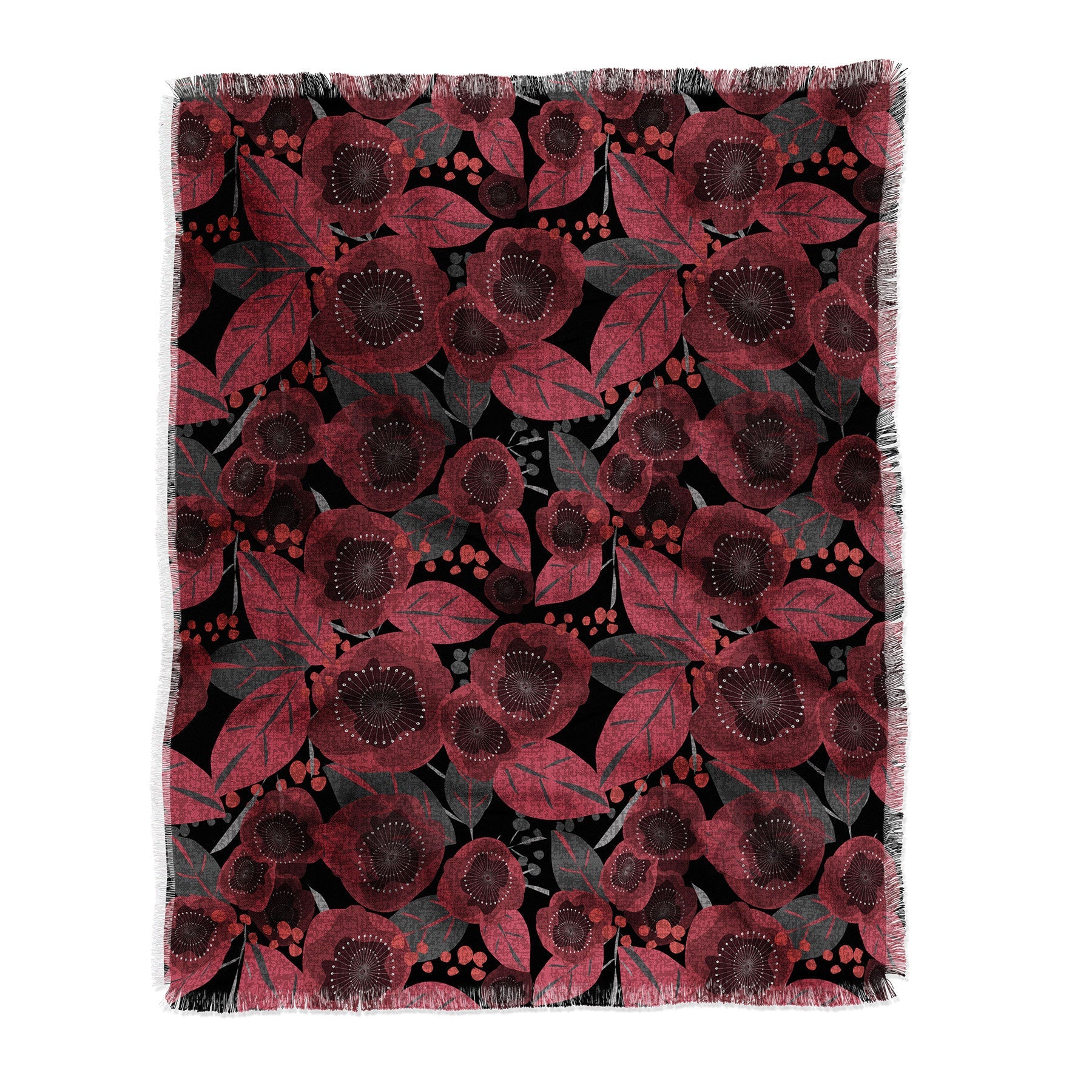 Mirimo Dark Red Romance Throw Blanket
