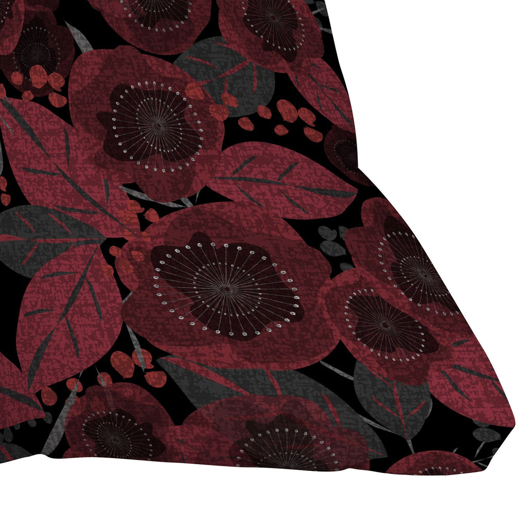 Mirimo Dark Red Romance Throw Pillow