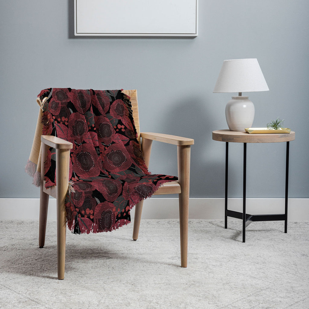 Mirimo Dark Red Romance Throw Blanket