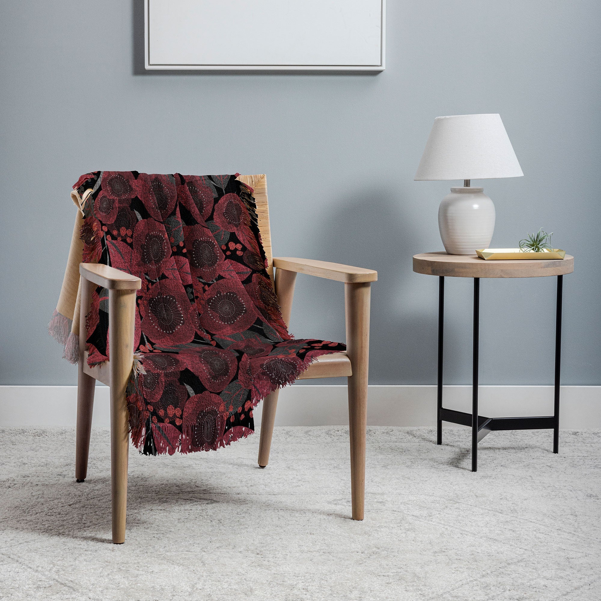 Mirimo Dark Red Romance Throw Blanket