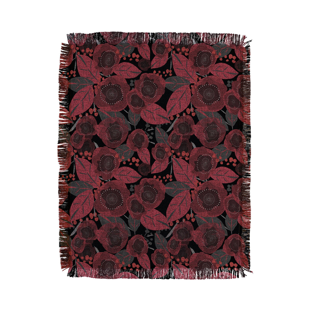Mirimo Dark Red Romance Throw Blanket
