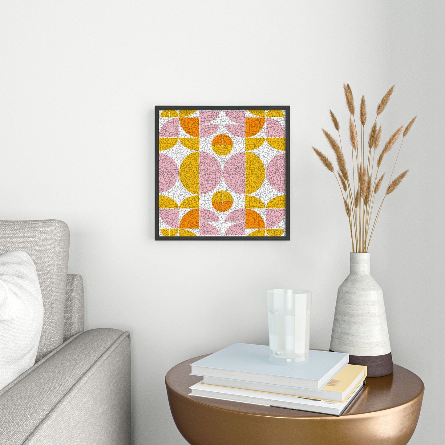 Mirimo FunGeo Square Metal Framed Art Print