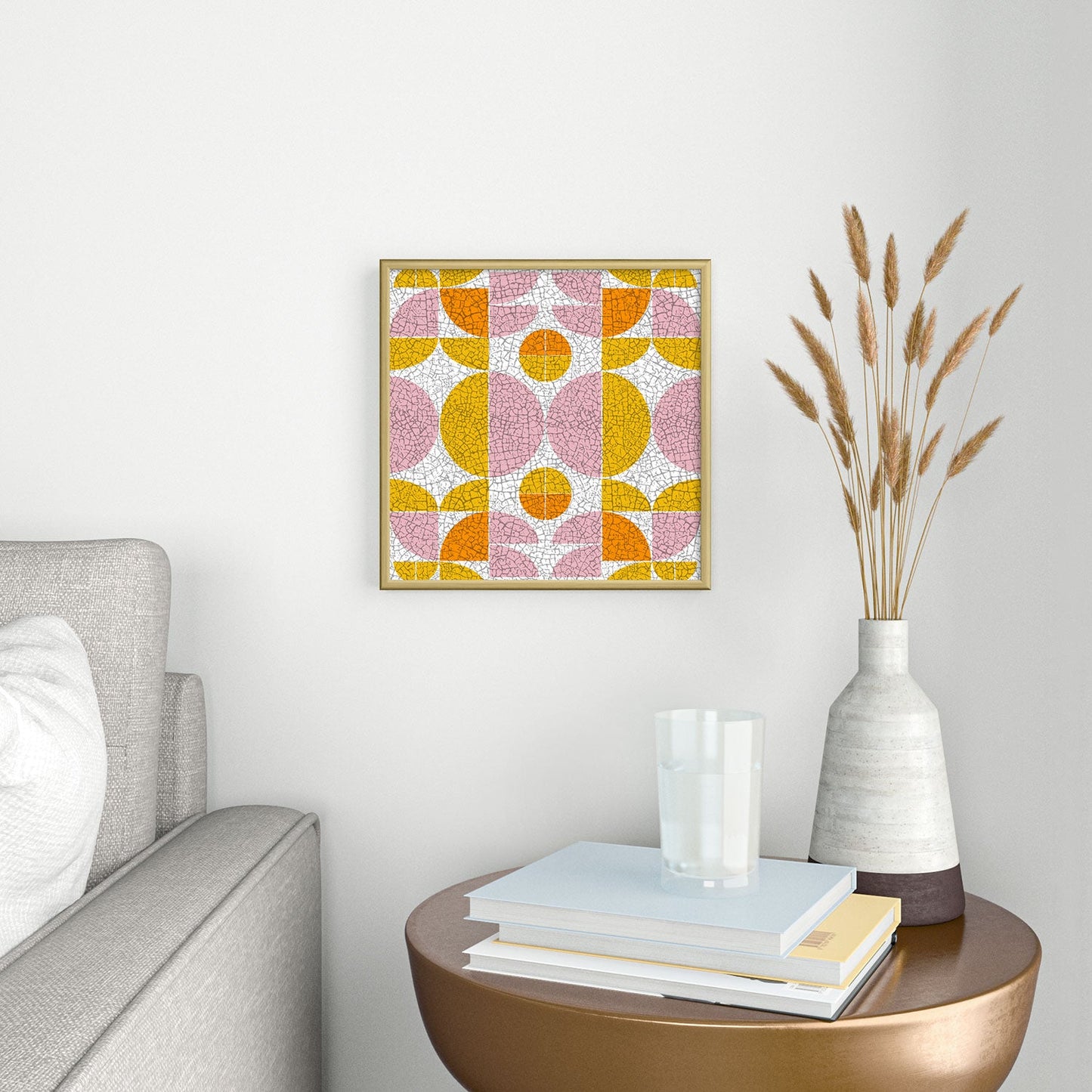 Mirimo FunGeo Square Metal Framed Art Print