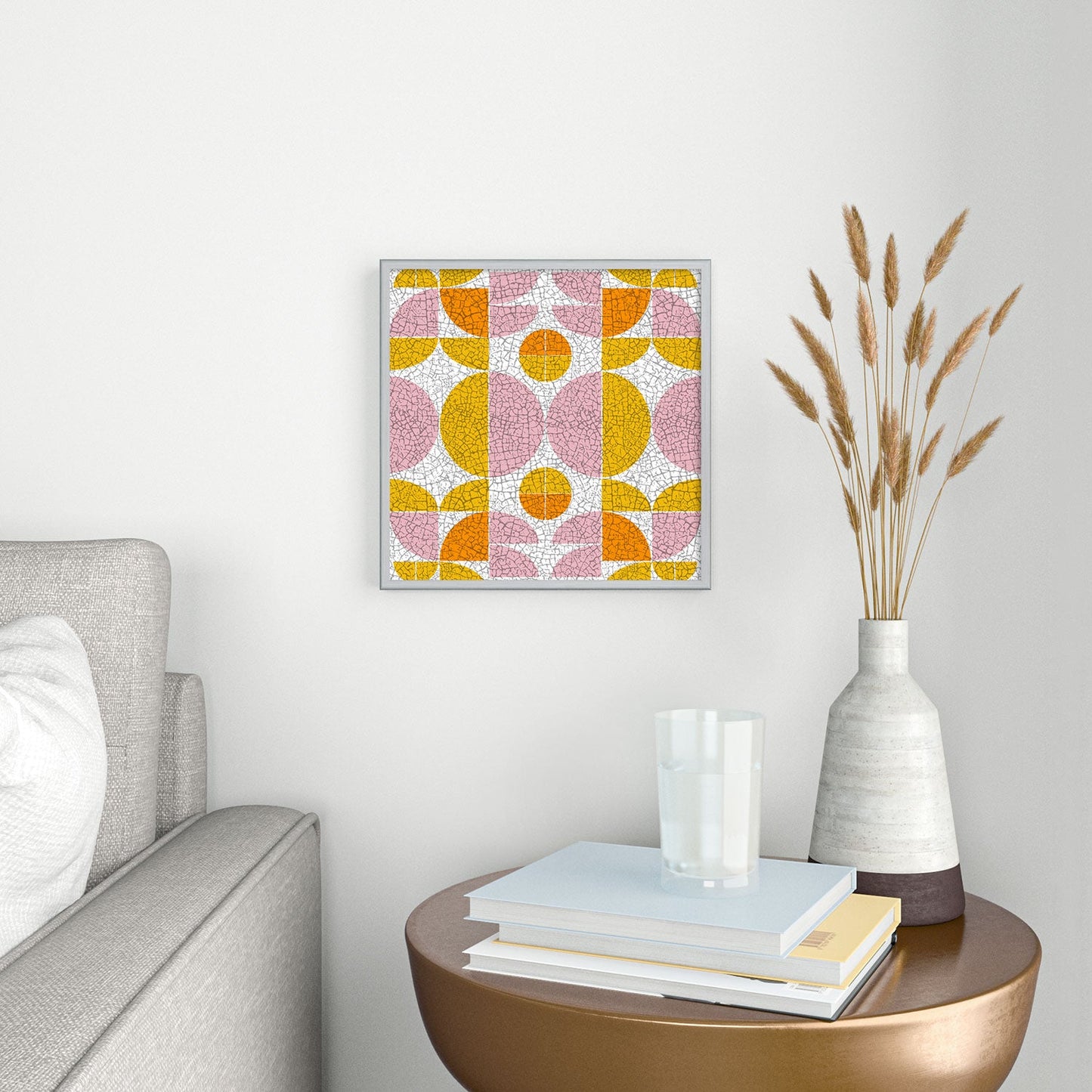 Mirimo FunGeo Square Metal Framed Art Print