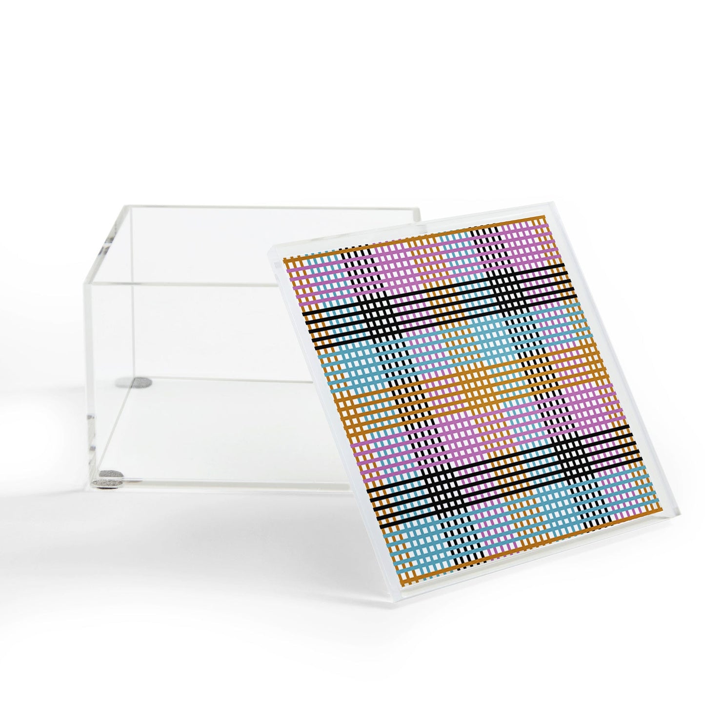 Mirimo Multicolor Gingham Grid Acrylic Box