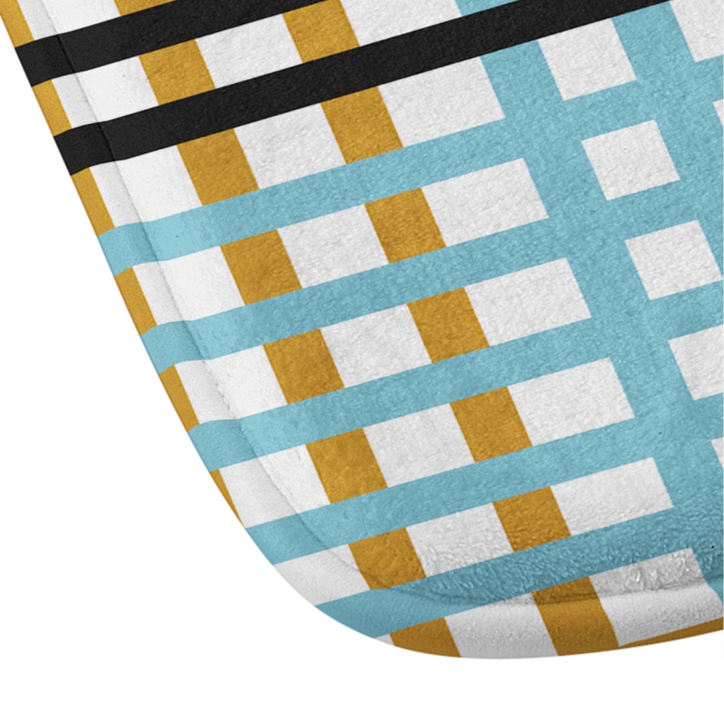 Mirimo Multicolor Gingham Grid Memory Foam Bath Mat