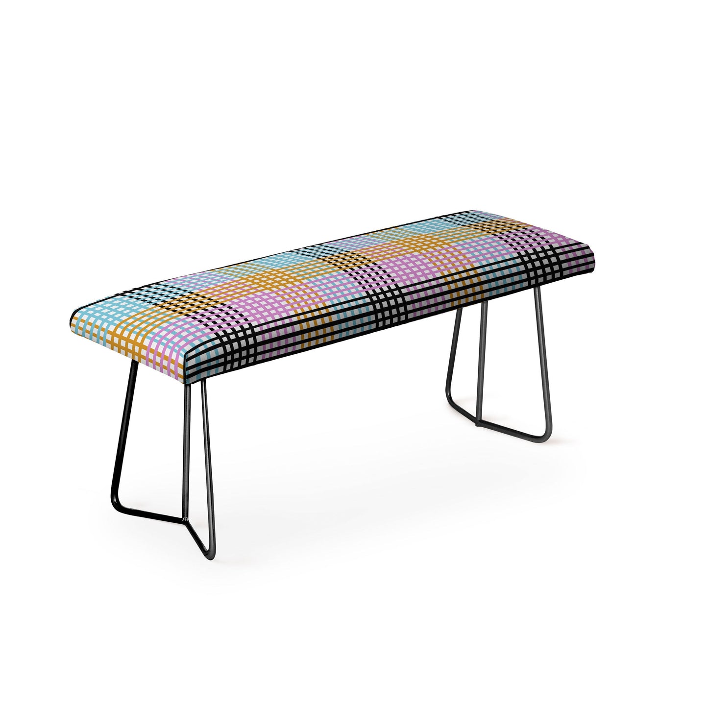 Mirimo Multicolor Gingham Grid Bench