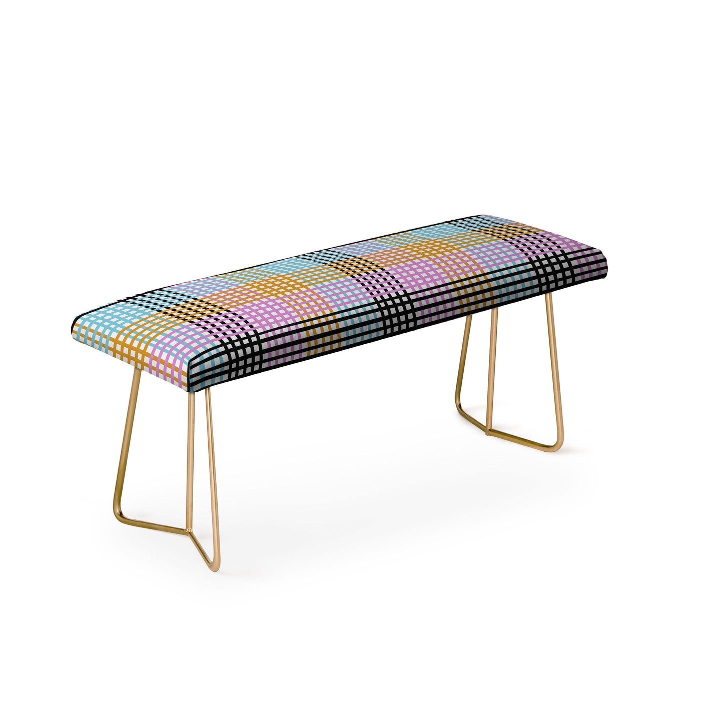 Mirimo Multicolor Gingham Grid Bench