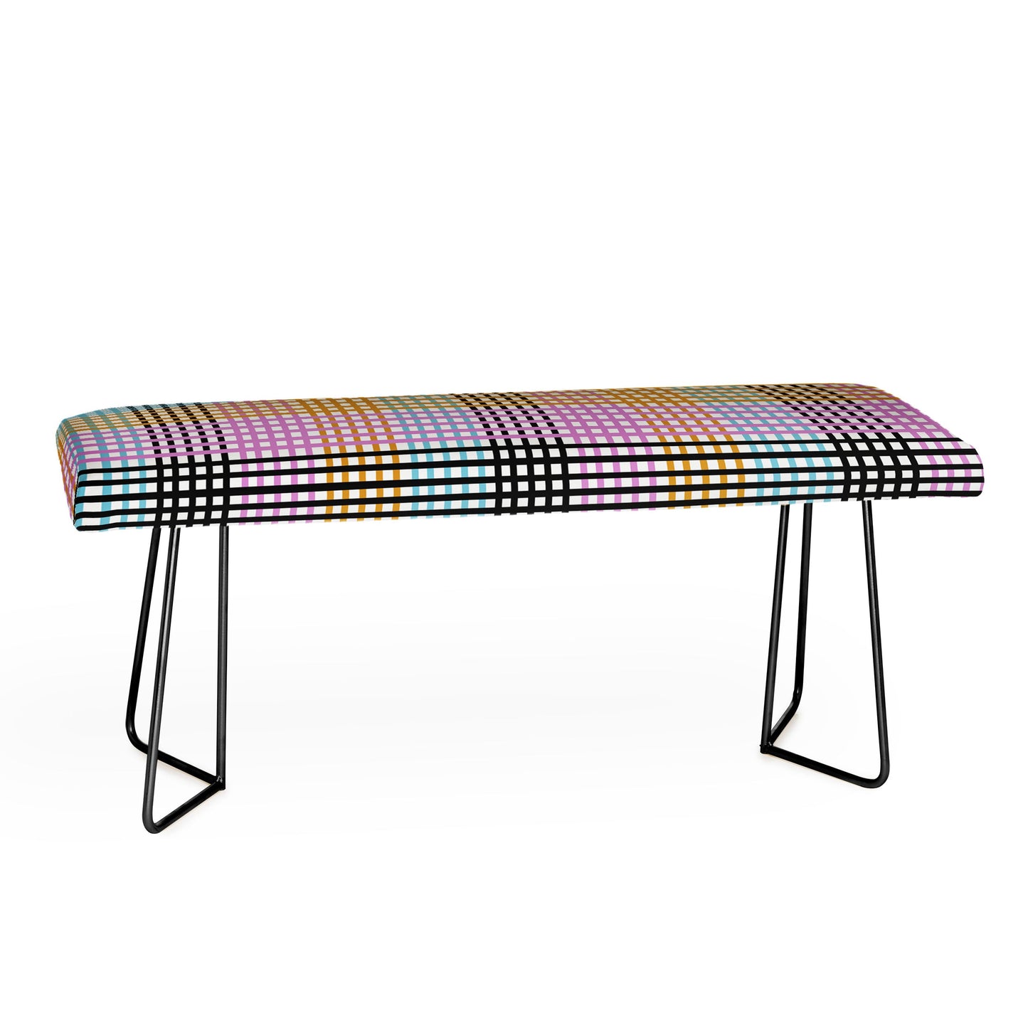 Mirimo Multicolor Gingham Grid Bench