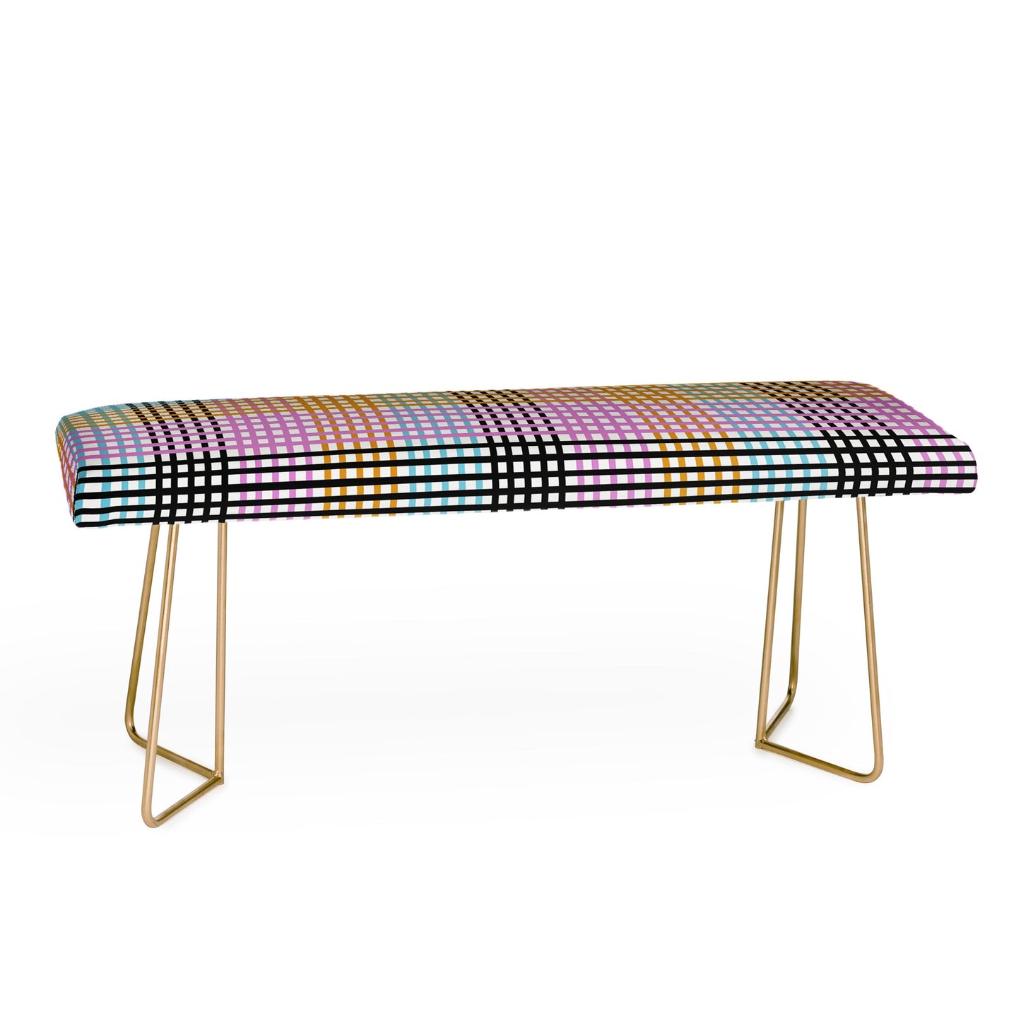 Mirimo Multicolor Gingham Grid Bench