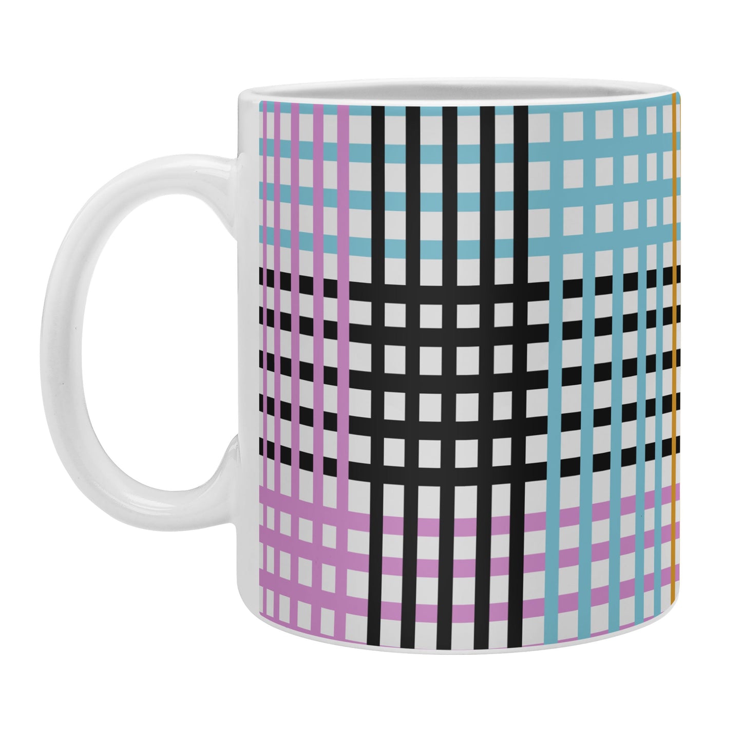 Mirimo Multicolor Gingham Grid Coffee Mug