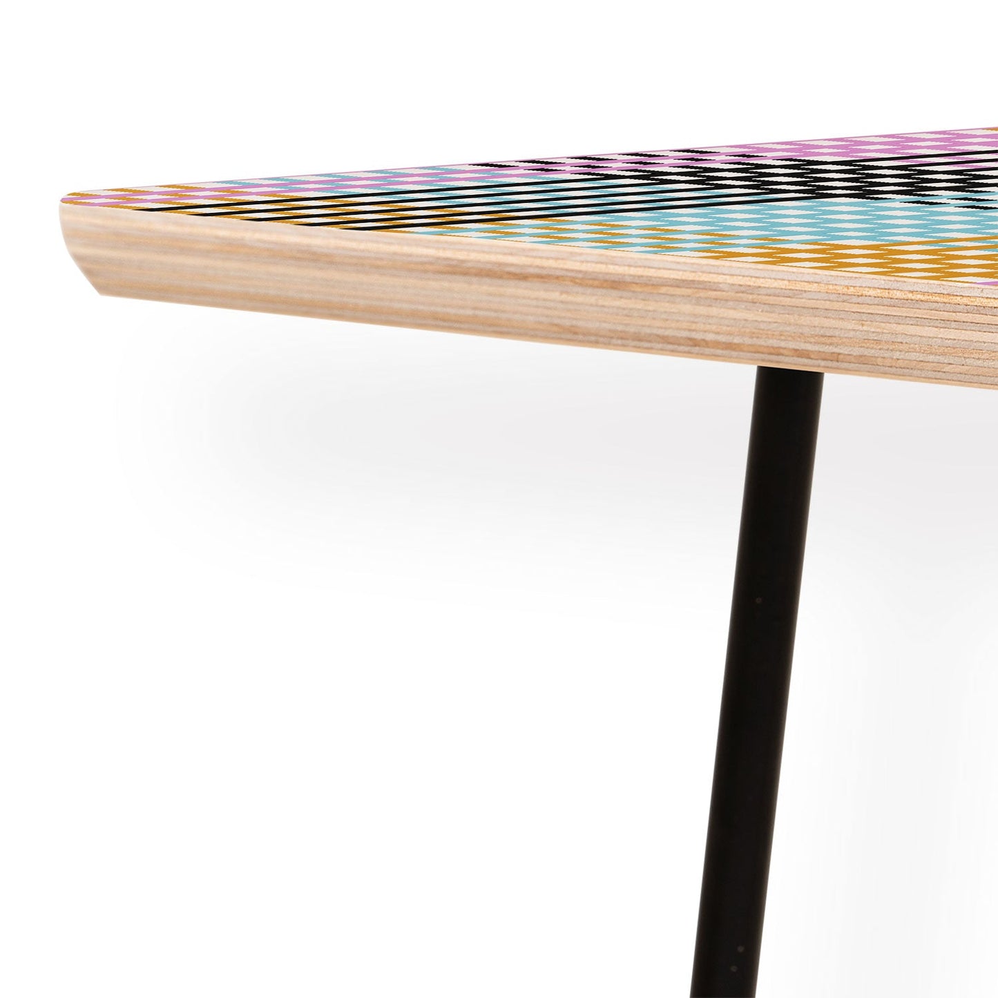 Mirimo Multicolor Gingham Grid Coffee Table