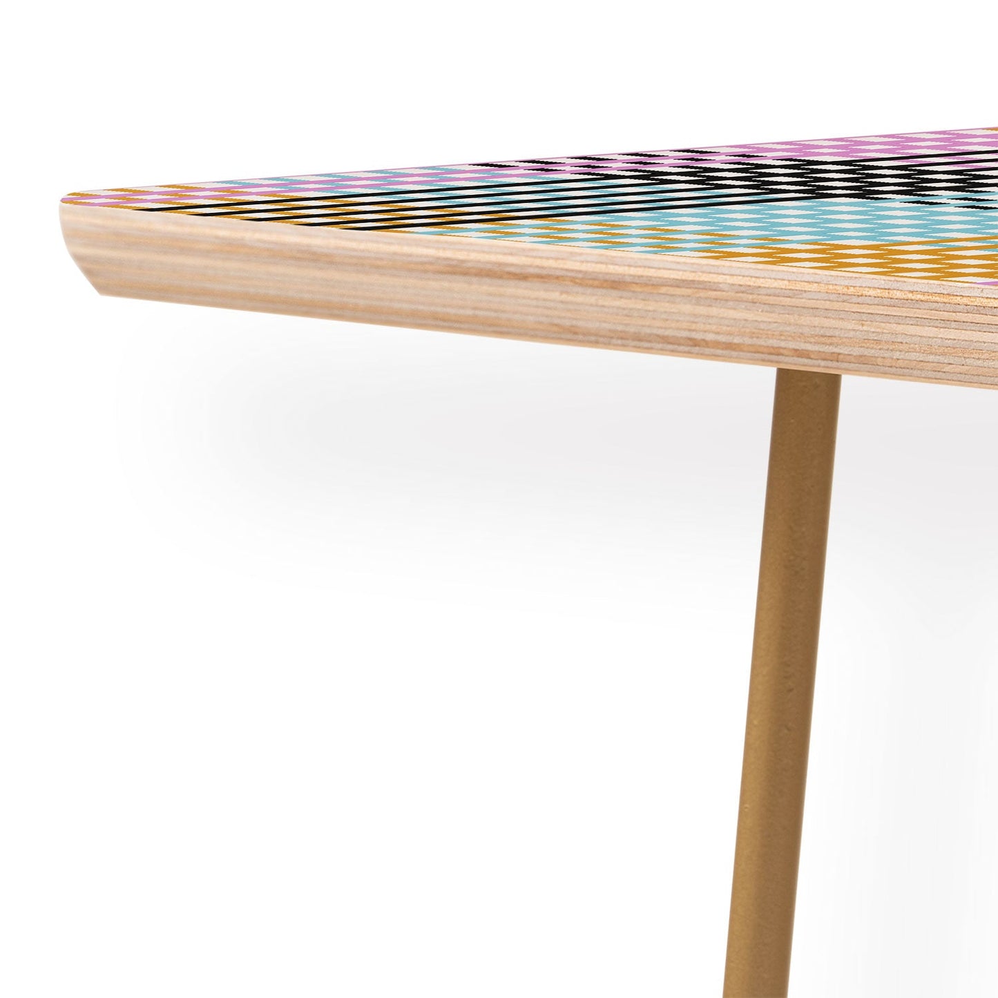Mirimo Multicolor Gingham Grid Coffee Table