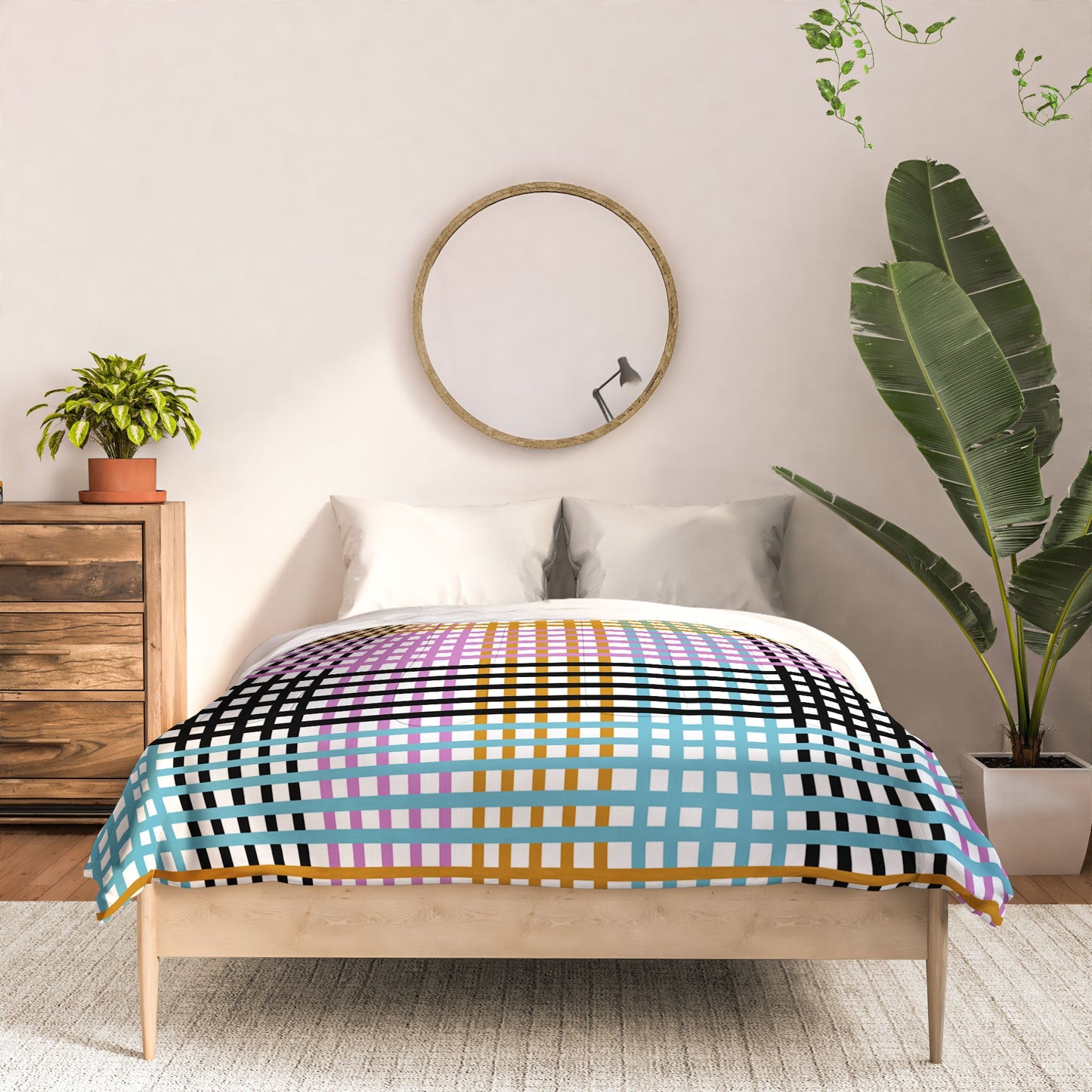 Mirimo Multicolor Gingham Grid Comforter