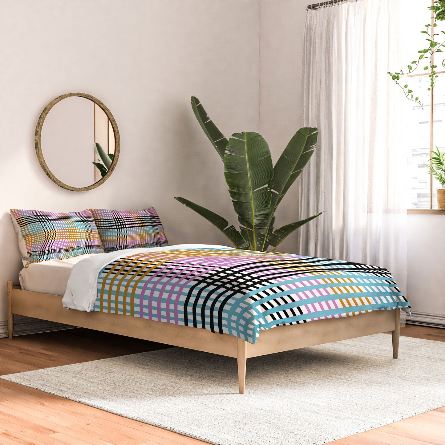 Mirimo Multicolor Gingham Grid Comforter