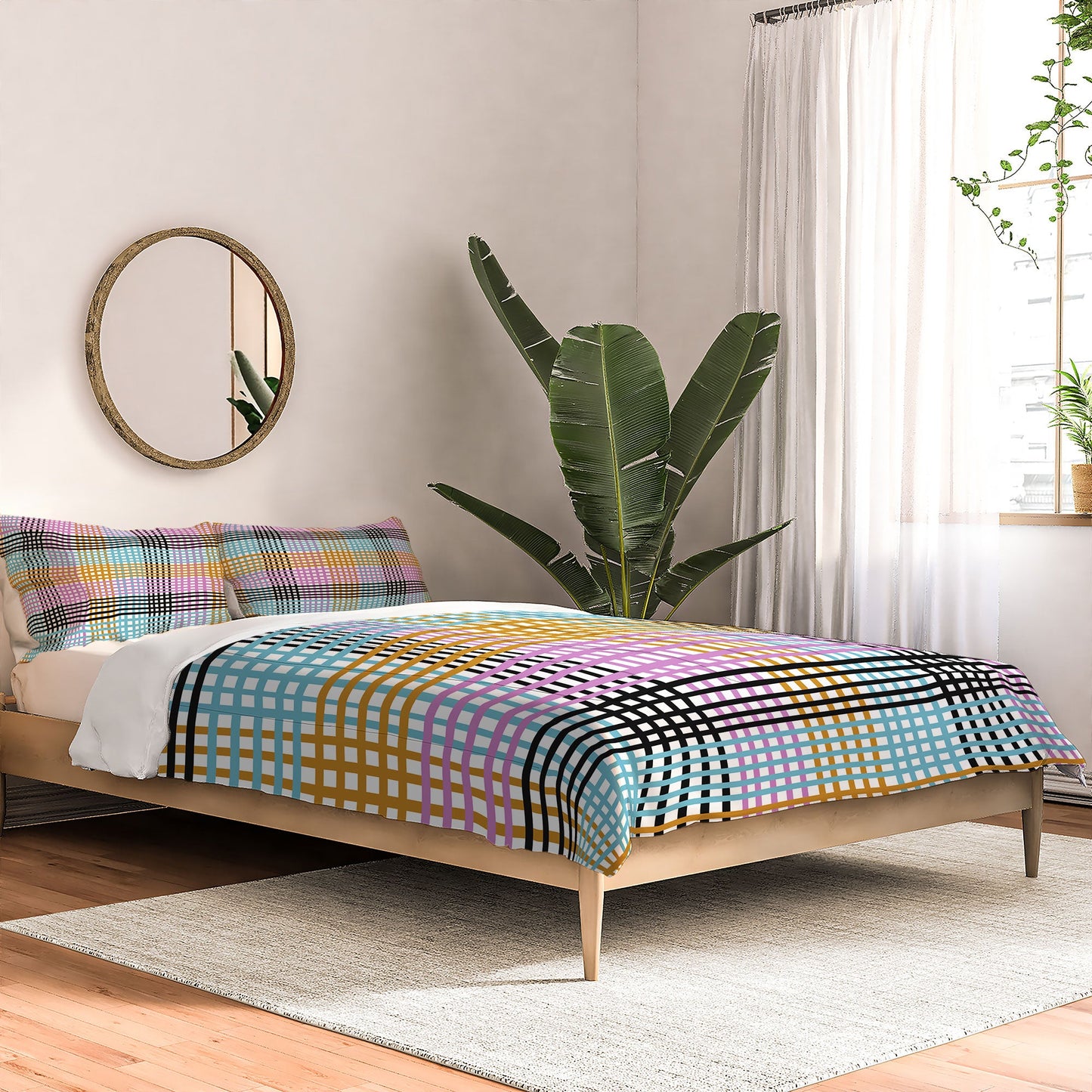 Mirimo Multicolor Gingham Grid Comforter