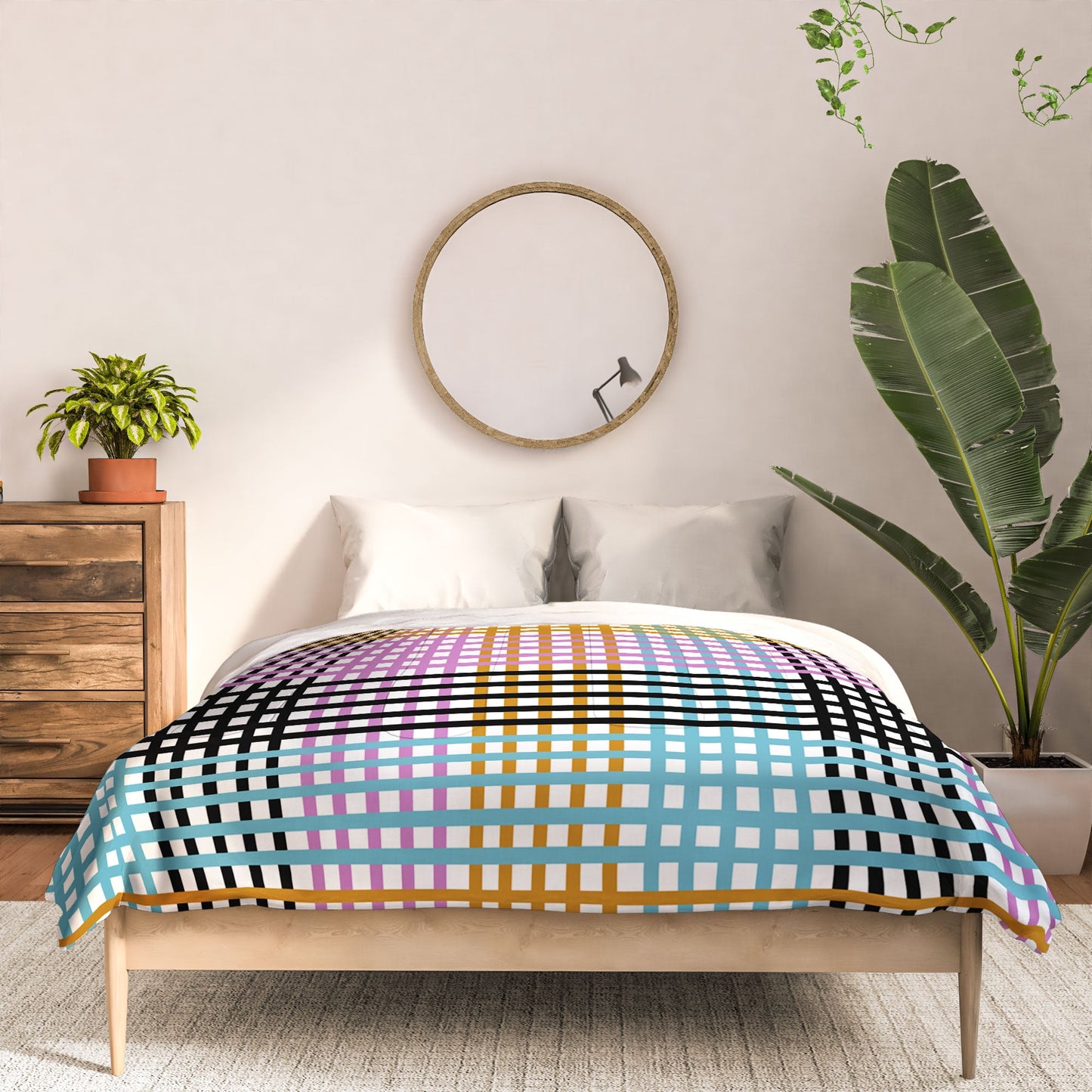 Mirimo Multicolor Gingham Grid Comforter
