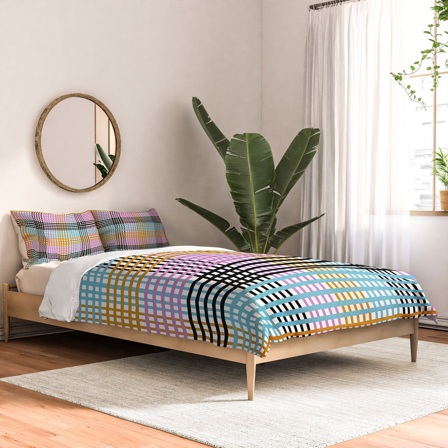Mirimo Multicolor Gingham Grid Comforter