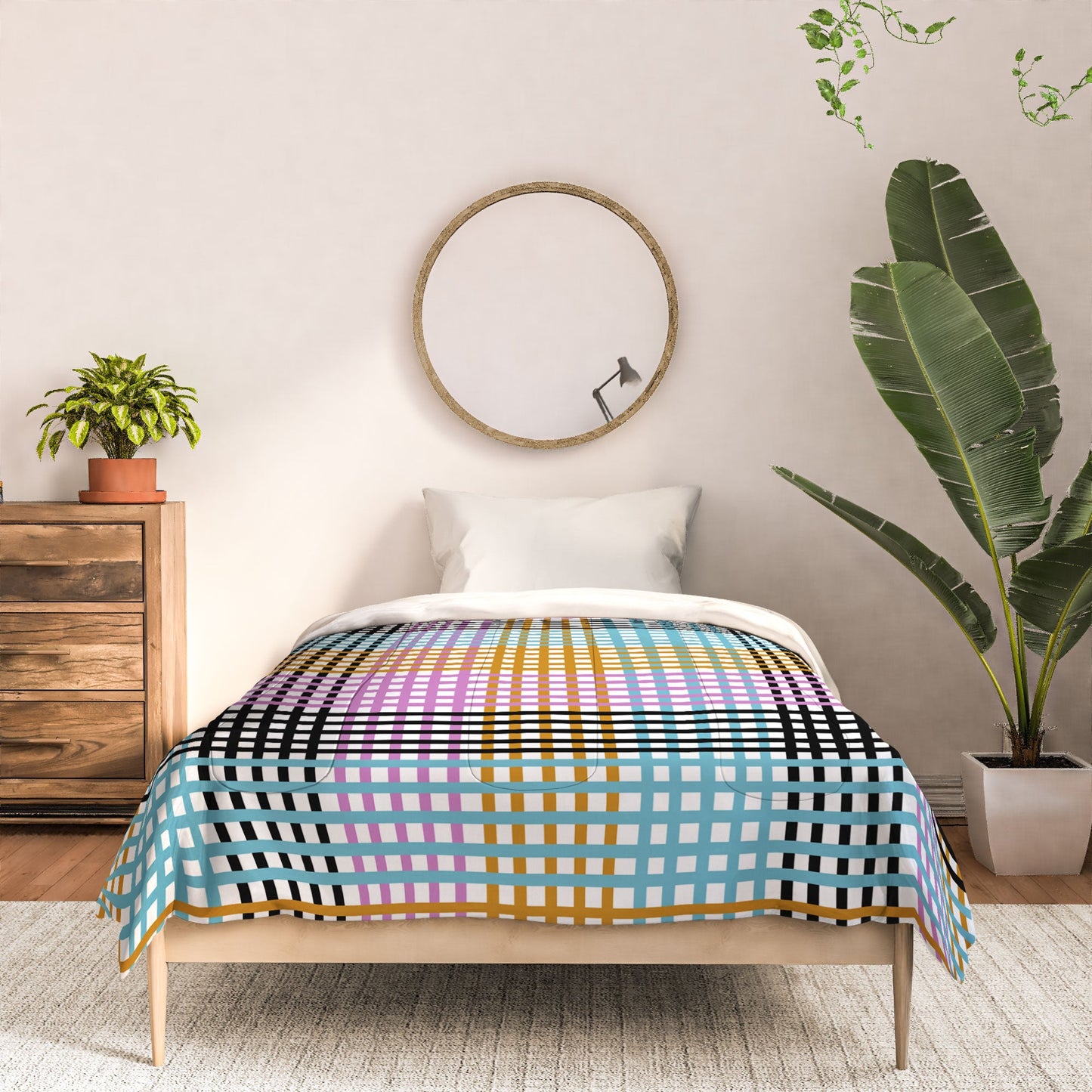 Mirimo Multicolor Gingham Grid Comforter