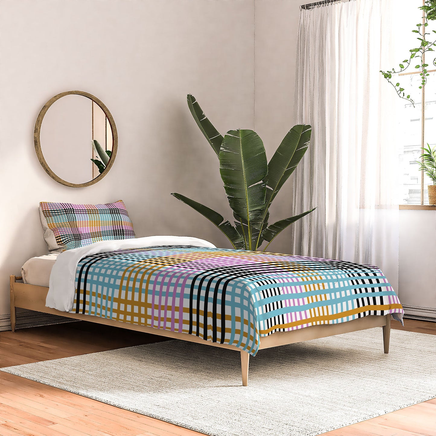 Mirimo Multicolor Gingham Grid Comforter