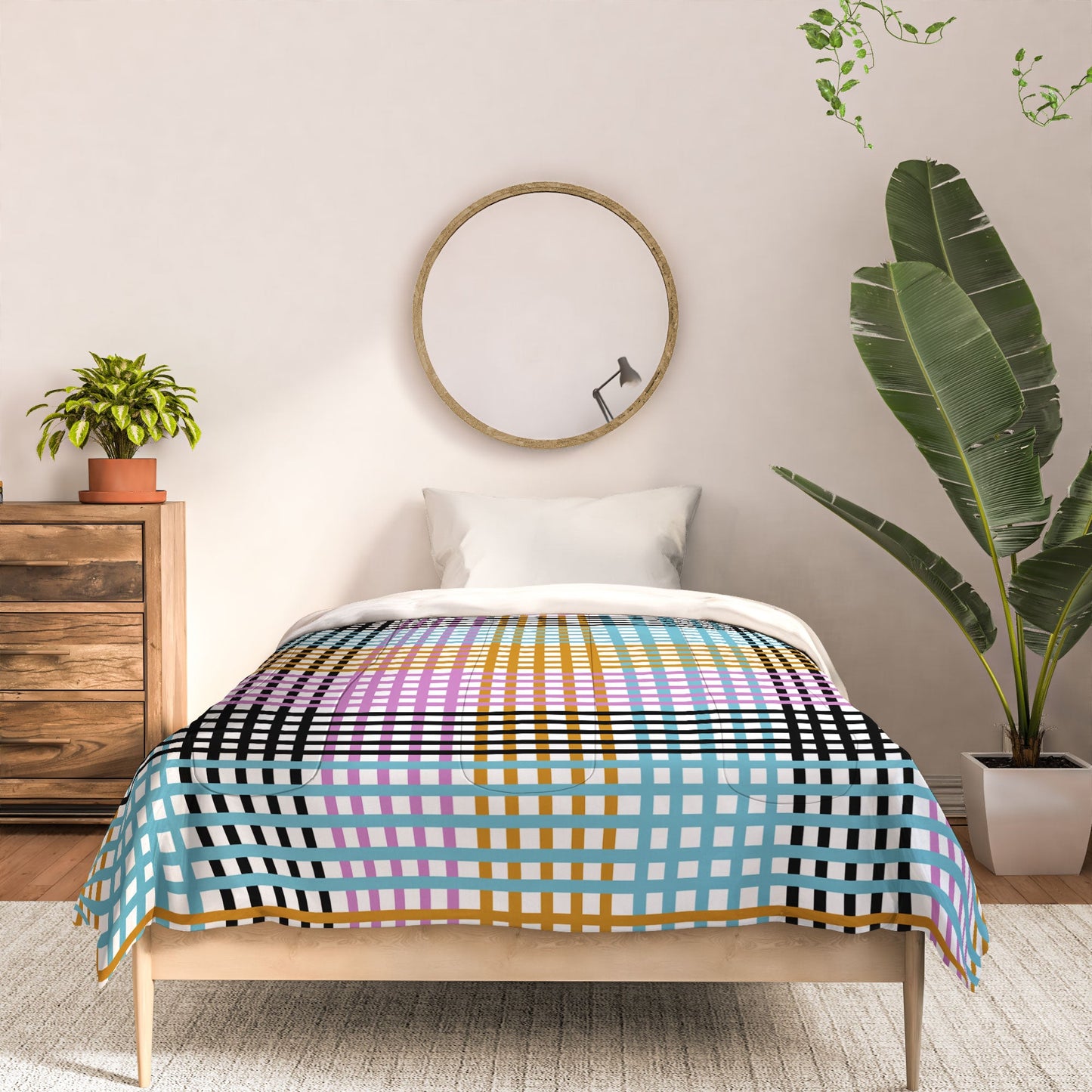 Mirimo Multicolor Gingham Grid Comforter